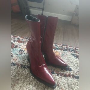 Urban Outfitters Cooperative Shania Cherry Red Western Boots